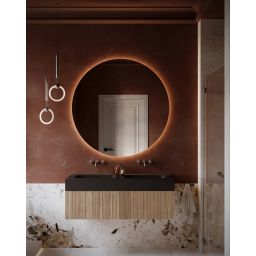 Elita Dimple umywalka 121x46 cm prostokątna ścienna-podwójna black matt RE041200027160