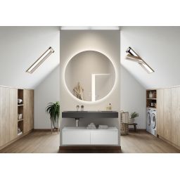 Elita Dimple umywalka 121x46 cm prostokątna ścienna lewa anthracite matt RE041201026010