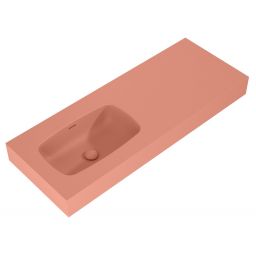 Elita Dimple umywalka 121x46 cm prostokątna ścienna terra pink matt RE041201026600