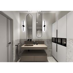 Elita Dimple umywalka 121x46 cm prostokątna ścienna fume matt RE041201027020