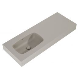 Elita Dimple umywalka 121x46 cm prostokątna ścienna fume matt RE041201027020