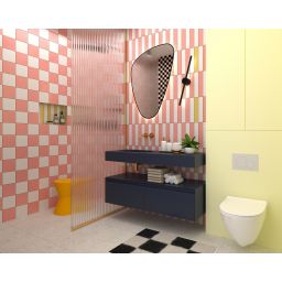 Elita Dimple umywalka 121x46 cm prostokątna ścienna navy blue matt RE041201027030