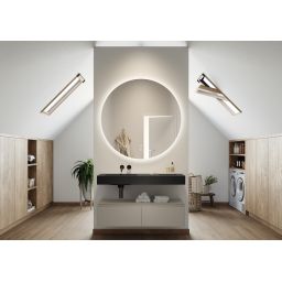 Elita Dimple umywalka 121x46 cm prostokątna ścienna lewa black matt RE041201027160