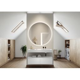 Elita Dimple umywalka 121x46 cm prostokątna ścienna white matt RE041202025290