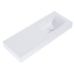 Elita Dimple umywalka 121x46 cm prostokątna ścienna white matt RE041202025290