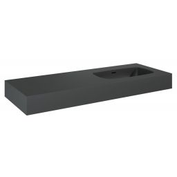 Elita Dimple umywalka 121x46 cm prostokątna ścienna anthracite matt RE041202026010