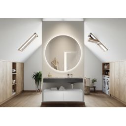 Elita Dimple umywalka 121x46 cm prostokątna ścienna anthracite matt RE041202026010