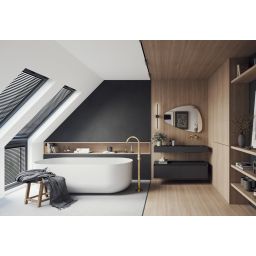 Elita Dimple umywalka 121x46 cm prostokątna ścienna anthracite matt RE041202026010