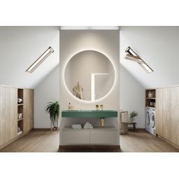 Elita Dimple umywalka 121x46 cm prostokątna ścienna forest green matt RE041202027010