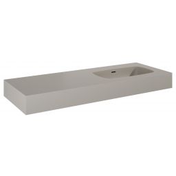 Elita Dimple umywalka 121x46 cm prostokątna ścienna fume matt RE041202027020