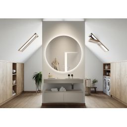 Elita Dimple umywalka 121x46 cm prostokątna ścienna fume matt RE041202027020