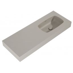 Elita Dimple umywalka 121x46 cm prostokątna ścienna fume matt RE041202027020