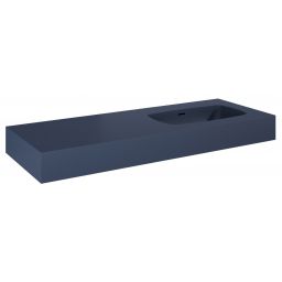 Elita Dimple umywalka 121x46 cm prostokątna ścienna prawa navy blue matt RE041202027030