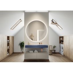 Elita Dimple umywalka 121x46 cm prostokątna ścienna prawa navy blue matt RE041202027030