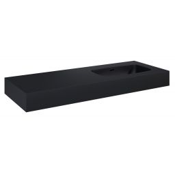 Elita Dimple umywalka 121x46 cm prostokątna ścienna black matt RE041202027160