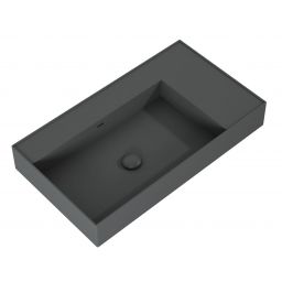 Elita Level umywalka 80,5x45,5 cm prostokątna ścienna lewa anthracite matt RE041461176010