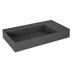 Elita Level umywalka 80,5x45,5 cm prostokątna ścienna lewa anthracite matt RE041461176010