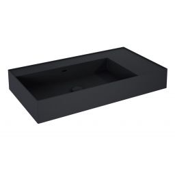 Elita Level umywalka 80,5x45,5 cm prostokątna ścienna lewa black matt RE041461177160