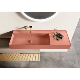 Elita Level umywalka 100,5x45,5 cm prostokątna ścienna lewa terra pink matt RE041461186600