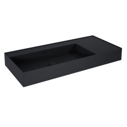 Elita Level umywalka 100,5x45,5 cm prostokątna ścienna lewa black matt RE041461187160