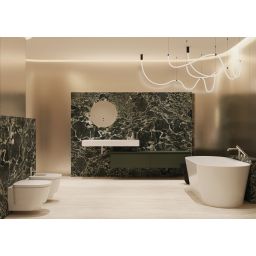 Elita Level umywalka 120,5x45,5 cm prostokątna ścienna lewa white matt RE041461195290