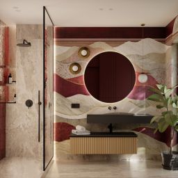 Elita Level umywalka 120,5x45,5 cm prostokątna ścienna lewa anthracite matt RE041461196010