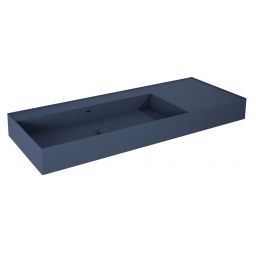 Elita Level umywalka 120,5x45,5 cm prostokątna ścienna lewa navy blue matt RE041461197030