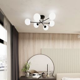 Emibig Roma lampa podsufitowa 6x10 W czarna 1232/6