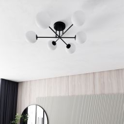 Emibig Roma lampa podsufitowa 6x10 W czarna 1232/6