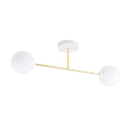 Emibig Magnum lampa podsufitowa 2x10W biały/złoty/opal 1234/2