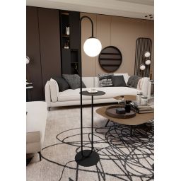 Emibig Bari lampa stojąca 1x15 W czarna 1235/LP1