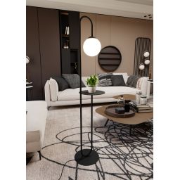 Emibig Bari lampa stojąca 1x15 W czarna 1235/LP1