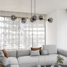 Emibig Gravity lampa wisząca 6x10 W czarna-złota 1237/6