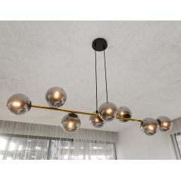 Emibig Gravity lampa wisząca 8x10W czarny/złoty/grafit 1237/8