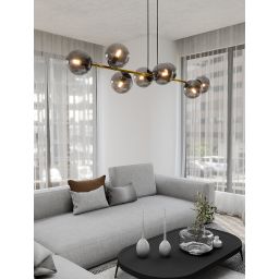 Emibig Gravity lampa wisząca 8x10W czarny/złoty/grafit 1237/8