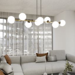 Emibig Gravity lampa wisząca x10 W czarna-złota 1241/8