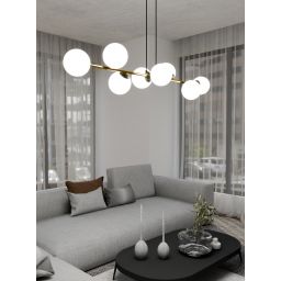 Emibig Gravity lampa wisząca x10 W czarna-złota 1241/8