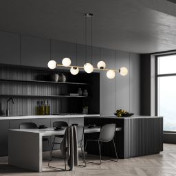 Emibig Gravity lampa wisząca x10 W czarna-złota 1241/8