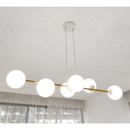 Emibig Gravity lampa wisząca 6x10W biały/złoty/opal 1242/6