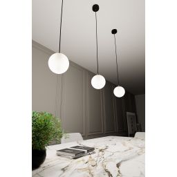 Emibig Royal lampa wisząca 1x10W czarny/złoty/opal 1243/1