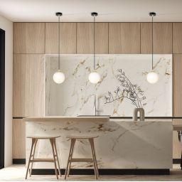 Emibig Royal lampa wisząca 1x10W czarny/złoty/opal 1243/1