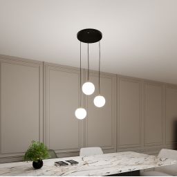 Emibig Royal lampa wisząca 3x W czarna-złota 1243/3
