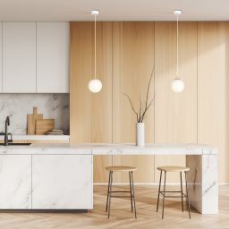 Emibig Royal lampa wisząca 1x10 W biała/złota 1244/1