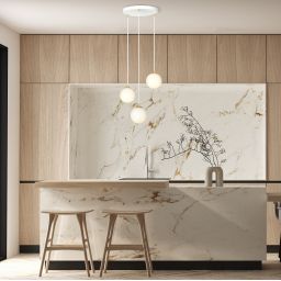 Emibig Royal lampa wisząca 3x10 W biała-złota 1244/3