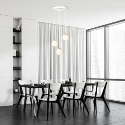 Emibig Royal lampa wisząca 3x10 W biała-złota 1244/3