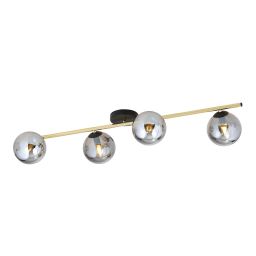 Emibig Splendi lampa podsufitowa 4x10W czarny/złoty/grafit 1246/4