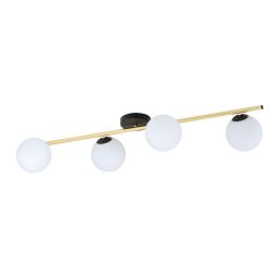 Emibig Splendi lampa podsufitowa 4x10W czarny/złoty/opal 1248/4