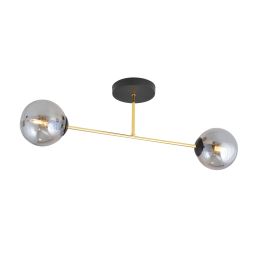 Emibig Magnum lampa podsufitowa 2x10W czarny/złoty/grafit 1269/2