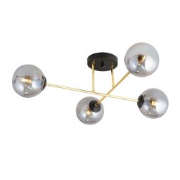 Emibig Magnum lampa podsufitowa 4x10W czarny/złoty/grafit 1269/4