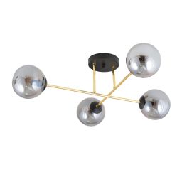 Emibig Magnum lampa podsufitowa 4x10W czarny/złoty/grafit 1269/4